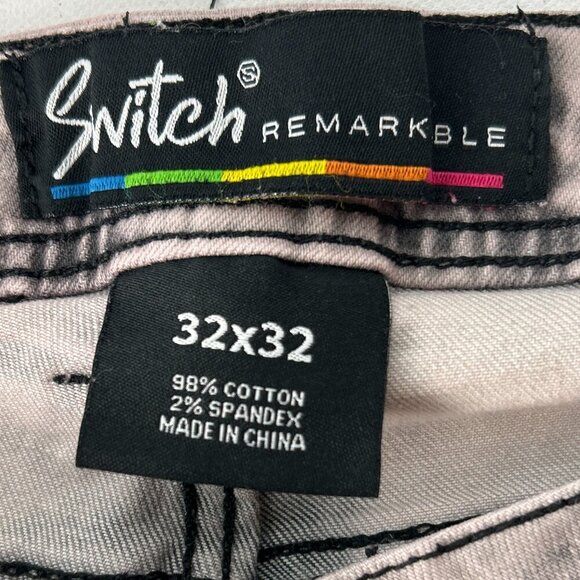 Switch Remarkable Slim Taper Fit Distressed Jeans | Men's Size 32x32 Streetwear - Picture 7 of 9